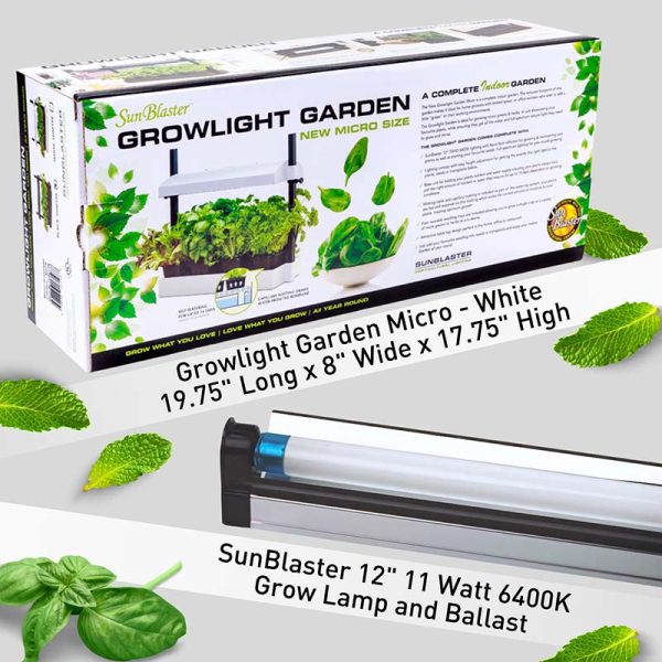 SunBlaster Micro Grow Light Garden - White Cheap - Image 2