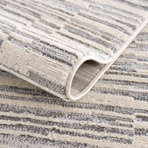Alexey Gray Broken-Striped Area Rug Discount - Image 5