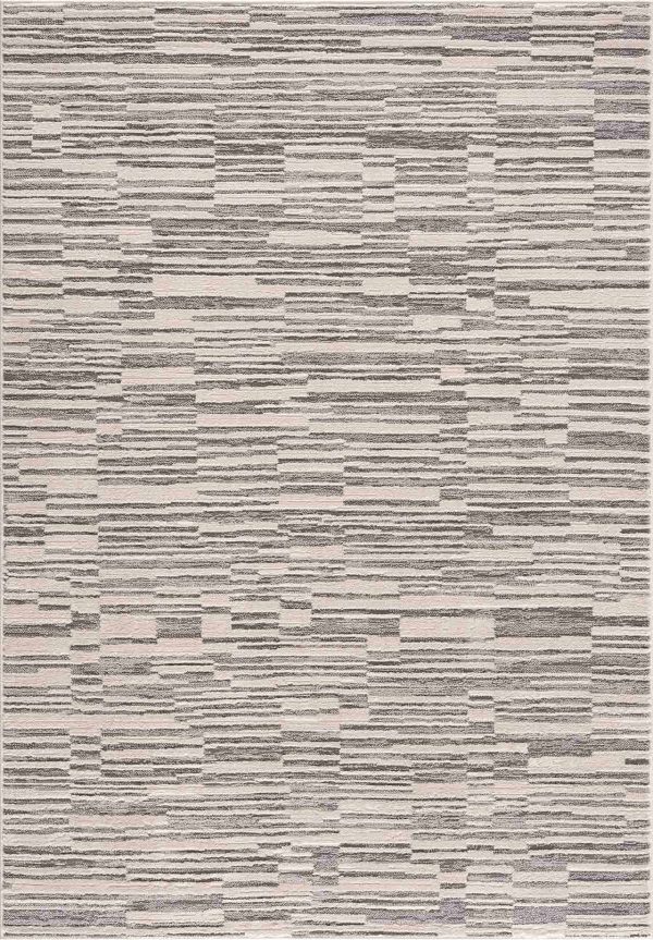 Alexey Gray Broken-Striped Area Rug Discount - Image 2